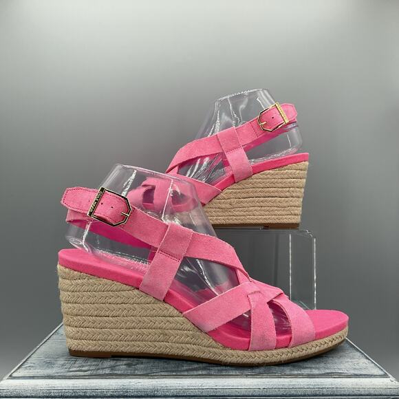 NEW Cole Haan Women’s Crystal Wedge Sandals Pink Size 9.5B - Picture 1 of 10